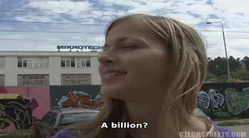 He picks up an amateur on the street to fuck her on a railway track.