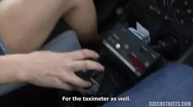Amateur: A customer fucks his taxi driver, a mature woman, on the side of the road