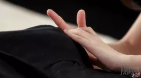 The young Asian girl is eager to give a Japanese handjob