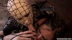 A monster goes wild on a cock and even on a girl with an insane strap-on