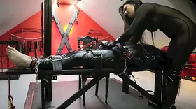 He sneaks into his domina's harem for a hardcore fuck session